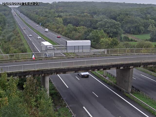 Caméra autoroute France - A31, Zoufftgen direction Luxembourg-ville, à la frontière entre la France et le Luxembourg