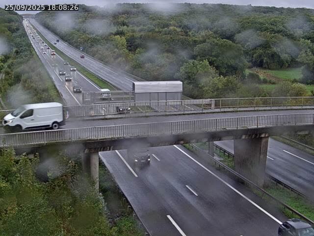 Caméra autoroute France - A31, Zoufftgen direction Luxembourg-ville, à la frontière entre la France et le Luxembourg
