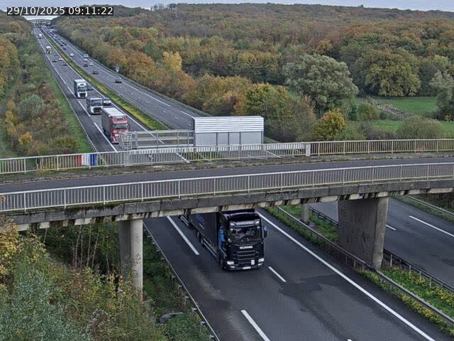 Caméra autoroute France - A31, Zoufftgen direction Luxembourg-ville, à la frontière entre la France et le Luxembourg