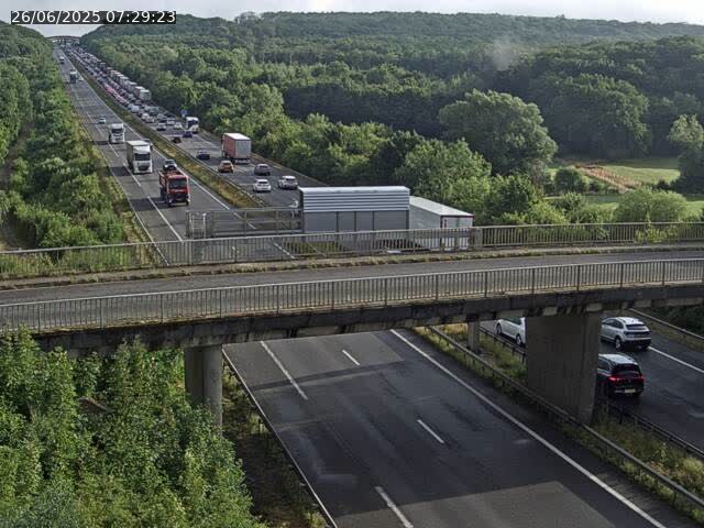 Caméra autoroute France - A31, Zoufftgen direction Luxembourg-ville, à la frontière entre la France et le Luxembourg