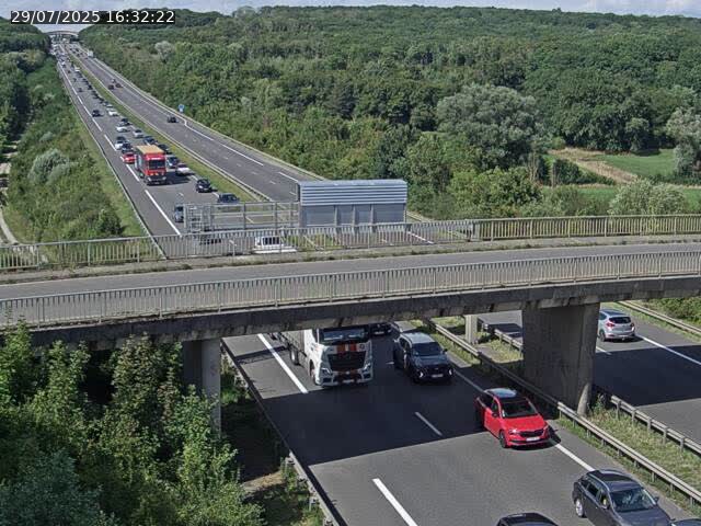 Caméra autoroute France - A31, Zoufftgen direction Luxembourg-ville, à la frontière entre la France et le Luxembourg