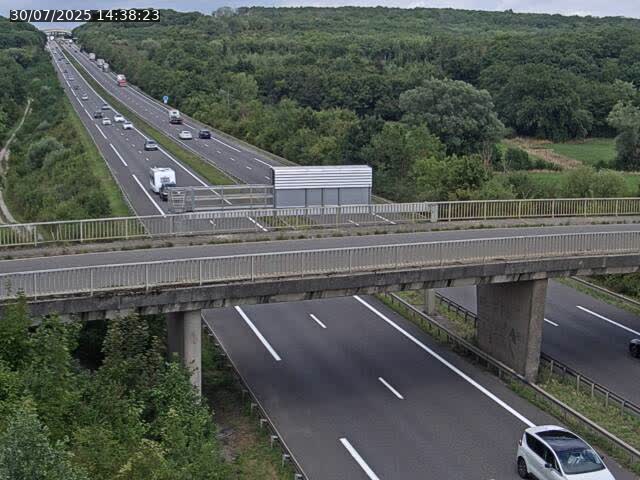 Caméra autoroute France - A31, Zoufftgen direction Luxembourg-ville, à la frontière entre la France et le Luxembourg