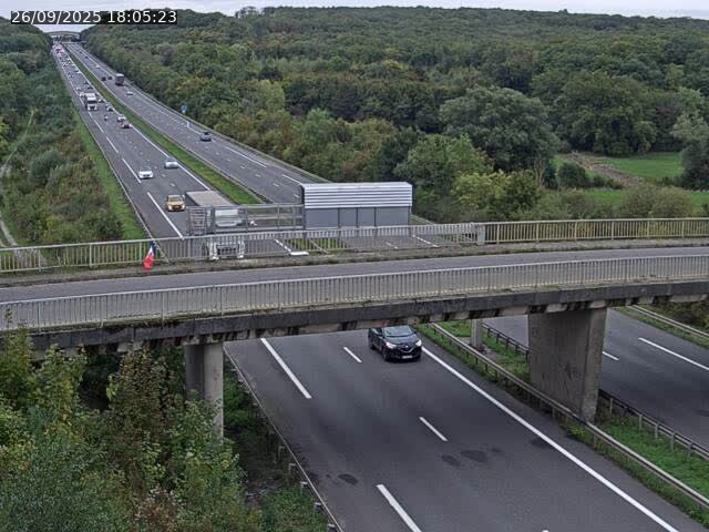 Caméra autoroute France - A31, Zoufftgen direction Luxembourg-ville, à la frontière entre la France et le Luxembourg