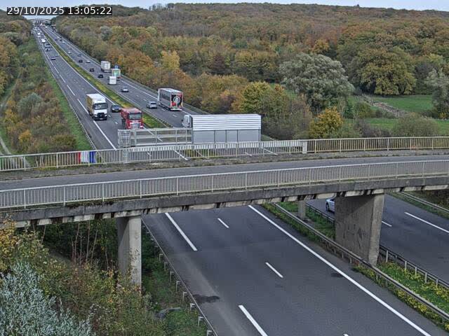 Caméra autoroute France - A31, Zoufftgen direction Luxembourg-ville, à la frontière entre la France et le Luxembourg