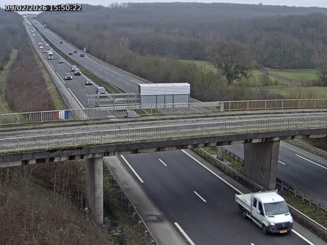 Caméra autoroute France - A31, Zoufftgen direction Luxembourg-ville, à la frontière entre la France et le Luxembourg