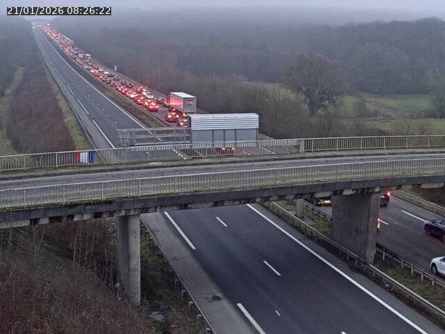 Caméra autoroute France - A31, Zoufftgen direction Luxembourg-ville, à la frontière entre la France et le Luxembourg