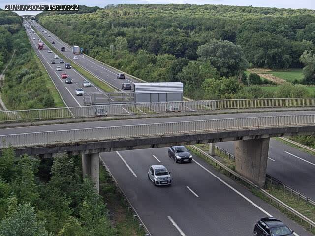 Caméra autoroute France - A31, Zoufftgen direction Luxembourg-ville, à la frontière entre la France et le Luxembourg