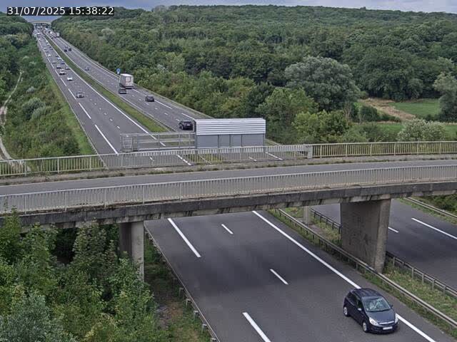 Caméra autoroute France - A31, Zoufftgen direction Luxembourg-ville, à la frontière entre la France et le Luxembourg