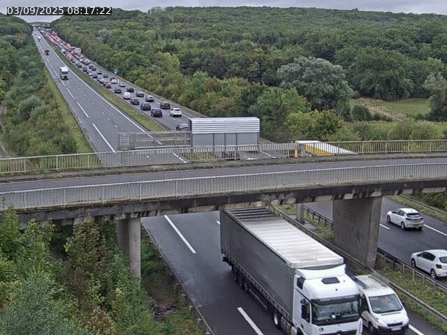 Caméra autoroute France - A31, Zoufftgen direction Luxembourg-ville, à la frontière entre la France et le Luxembourg