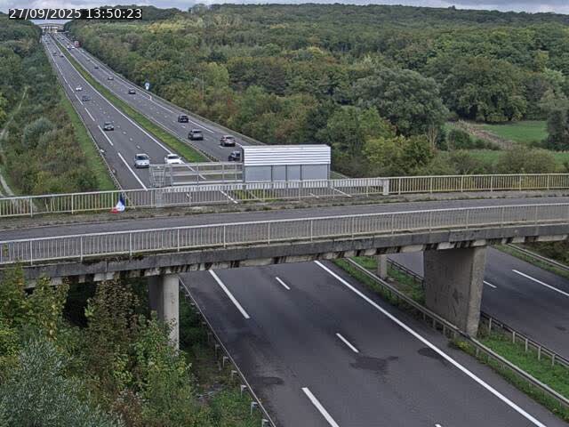 Caméra autoroute France - A31, Zoufftgen direction Luxembourg-ville, à la frontière entre la France et le Luxembourg