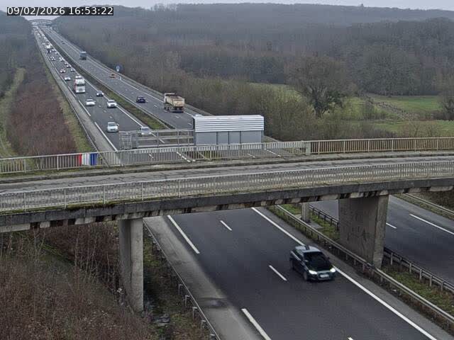 Caméra autoroute France - A31, Zoufftgen direction Luxembourg-ville, à la frontière entre la France et le Luxembourg