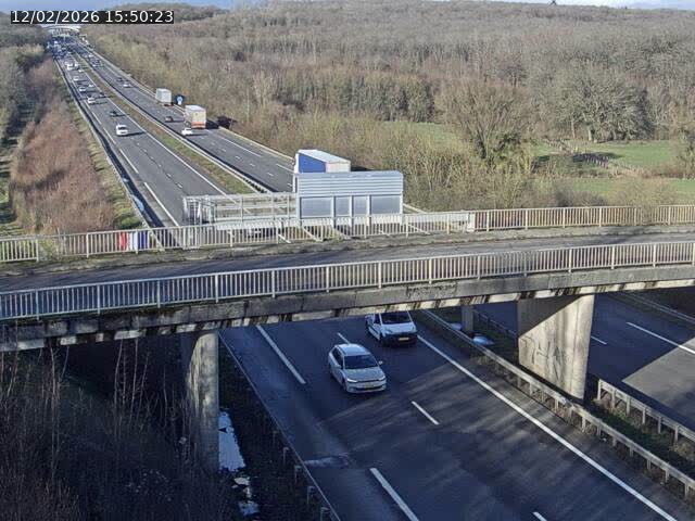 Caméra autoroute France - A31, Zoufftgen direction Luxembourg-ville, à la frontière entre la France et le Luxembourg