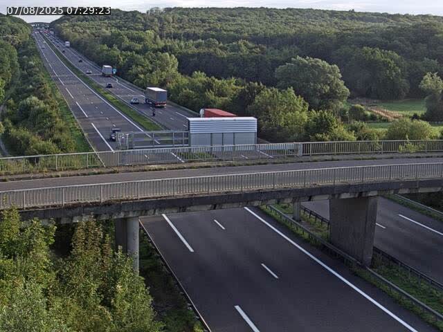 Caméra autoroute France - A31, Zoufftgen direction Luxembourg-ville, à la frontière entre la France et le Luxembourg