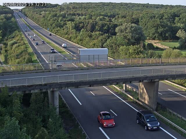 Caméra autoroute France - A31, Zoufftgen direction Luxembourg-ville, à la frontière entre la France et le Luxembourg
