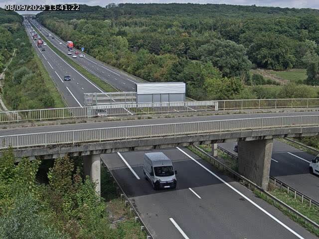 Caméra autoroute France - A31, Zoufftgen direction Luxembourg-ville, à la frontière entre la France et le Luxembourg