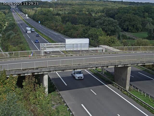 Caméra autoroute France - A31, Zoufftgen direction Luxembourg-ville, à la frontière entre la France et le Luxembourg