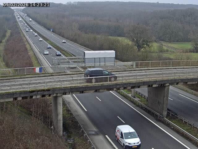 Caméra autoroute France - A31, Zoufftgen direction Luxembourg-ville, à la frontière entre la France et le Luxembourg