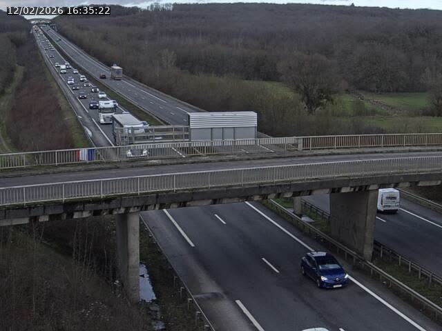 Caméra autoroute France - A31, Zoufftgen direction Luxembourg-ville, à la frontière entre la France et le Luxembourg
