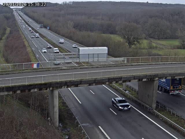 Caméra autoroute France - A31, Zoufftgen direction Luxembourg-ville, à la frontière entre la France et le Luxembourg