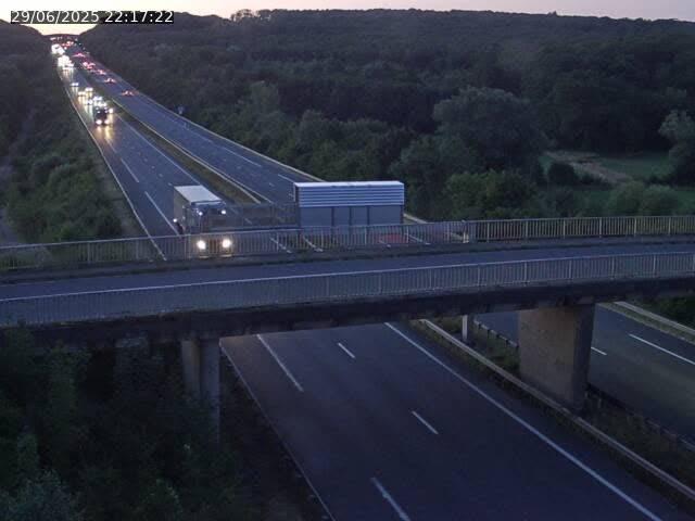 Caméra autoroute France - A31, Zoufftgen direction Luxembourg-ville, à la frontière entre la France et le Luxembourg