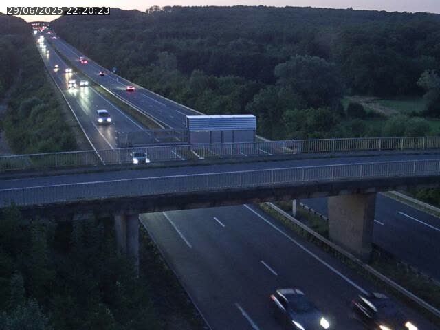 Caméra autoroute France - A31, Zoufftgen direction Luxembourg-ville, à la frontière entre la France et le Luxembourg
