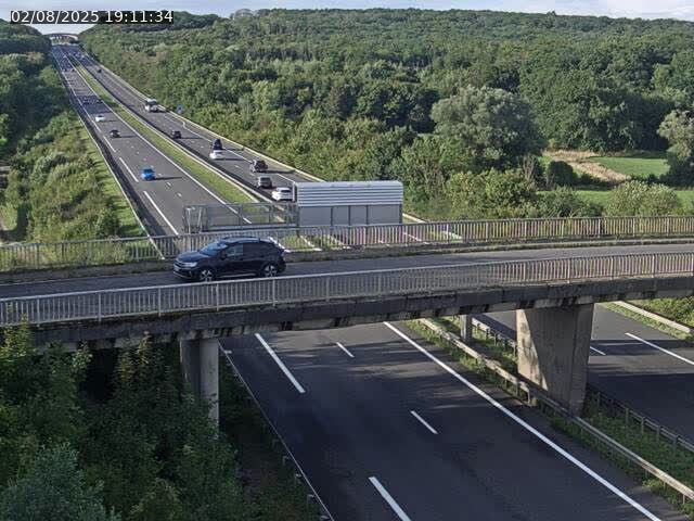 Caméra autoroute France - A31, Zoufftgen direction Luxembourg-ville, à la frontière entre la France et le Luxembourg