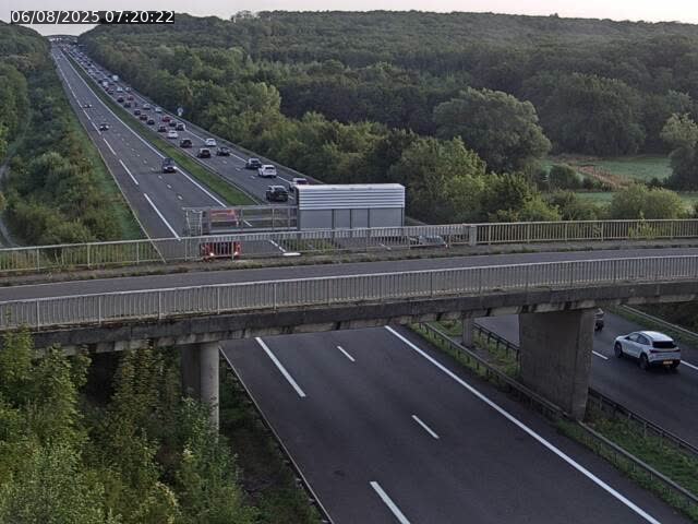 Caméra autoroute France - A31, Zoufftgen direction Luxembourg-ville, à la frontière entre la France et le Luxembourg