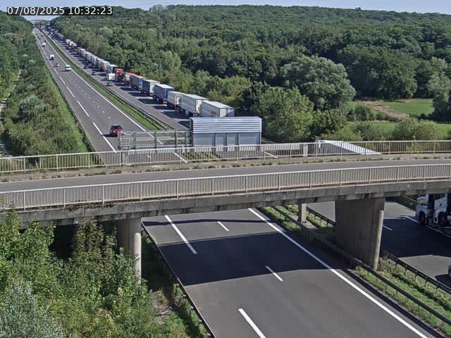 <h2>Caméra autoroute France - A31, Zoufftgen direction Luxembourg-ville, à la frontière entre la France et le Luxembourg</h2>