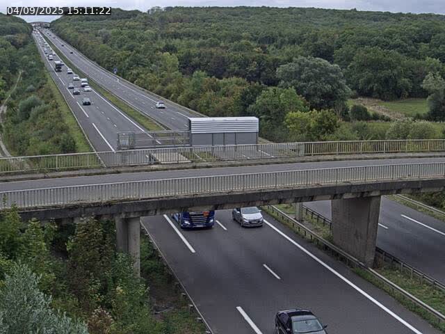 Caméra autoroute France - A31, Zoufftgen direction Luxembourg-ville, à la frontière entre la France et le Luxembourg