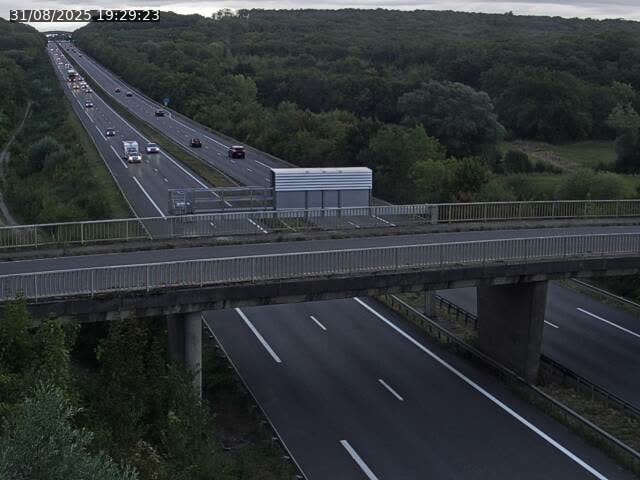 Caméra autoroute France - A31, Zoufftgen direction Luxembourg-ville, à la frontière entre la France et le Luxembourg