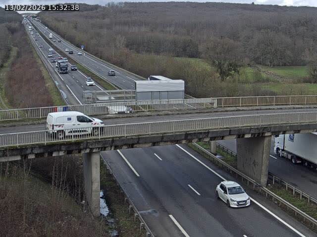 <h2>Caméra autoroute France - A31, Zoufftgen direction Luxembourg-ville, à la frontière entre la France et le Luxembourg</h2>