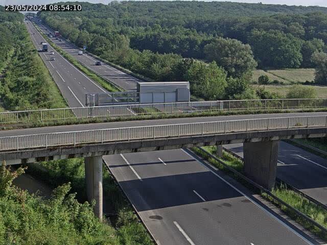 Caméra autoroute France - A31, Zoufftgen direction Luxembourg-ville, à la frontière entre la France et le Luxembourg