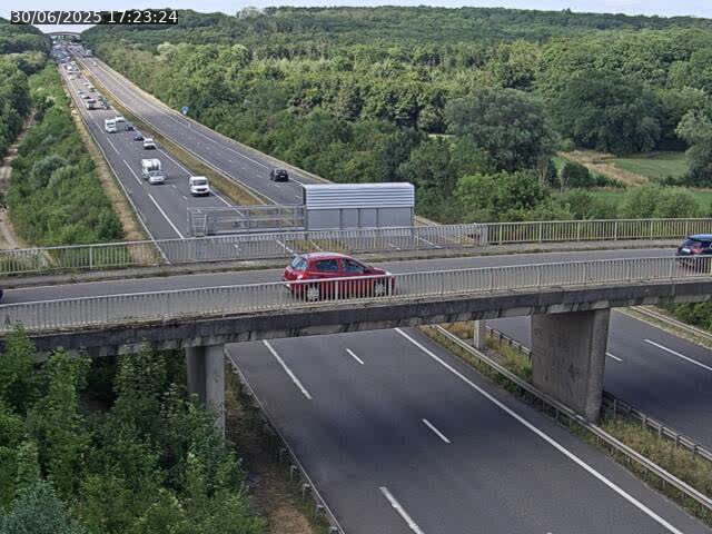 Caméra autoroute France - A31, Zoufftgen direction Luxembourg-ville, à la frontière entre la France et le Luxembourg