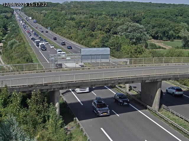 Caméra autoroute France - A31, Zoufftgen direction Luxembourg-ville, à la frontière entre la France et le Luxembourg