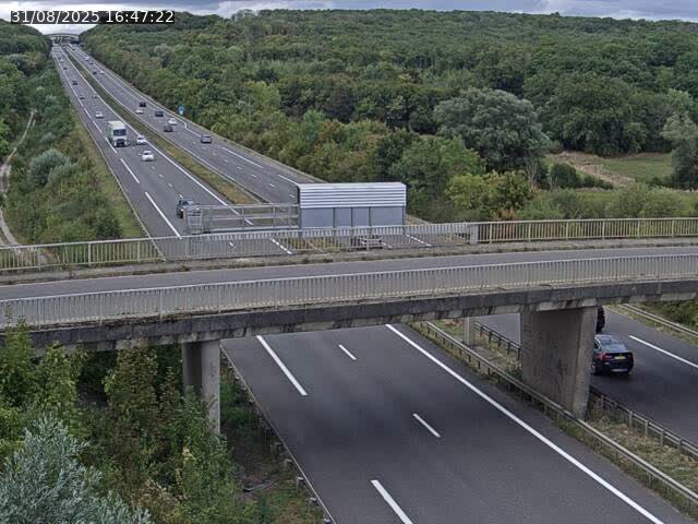 Caméra autoroute France - A31, Zoufftgen direction Luxembourg-ville, à la frontière entre la France et le Luxembourg