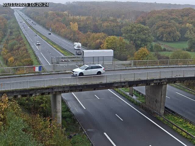 Caméra autoroute France - A31, Zoufftgen direction Luxembourg-ville, à la frontière entre la France et le Luxembourg