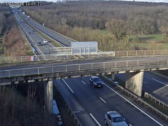 Caméra autoroute France - A31, Zoufftgen direction Luxembourg-ville, à la frontière entre la France et le Luxembourg