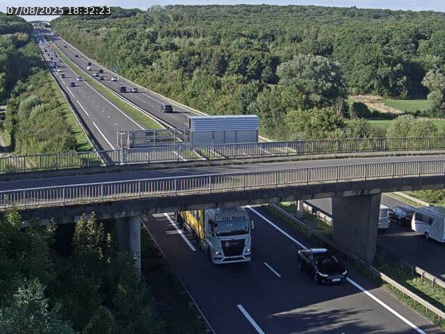 Caméra autoroute France - A31, Zoufftgen direction Luxembourg-ville, à la frontière entre la France et le Luxembourg