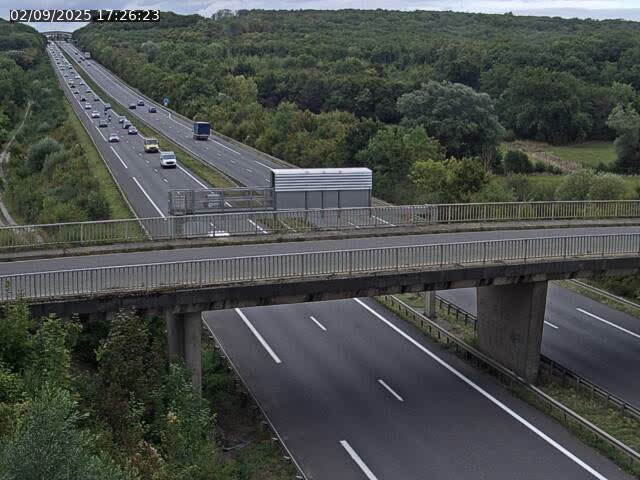 <h2>Caméra autoroute France - A31, Zoufftgen direction Luxembourg-ville, à la frontière entre la France et le Luxembourg</h2>