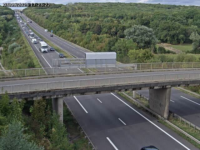 Caméra autoroute France - A31, Zoufftgen direction Luxembourg-ville, à la frontière entre la France et le Luxembourg