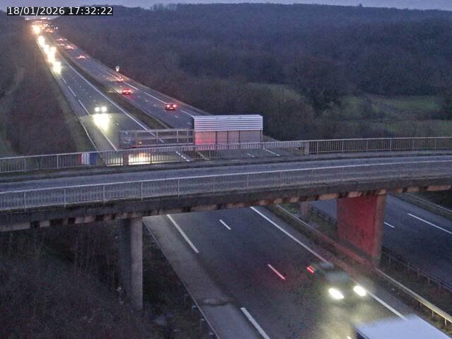 Caméra autoroute France - A31, Zoufftgen direction Luxembourg-ville, à la frontière entre la France et le Luxembourg