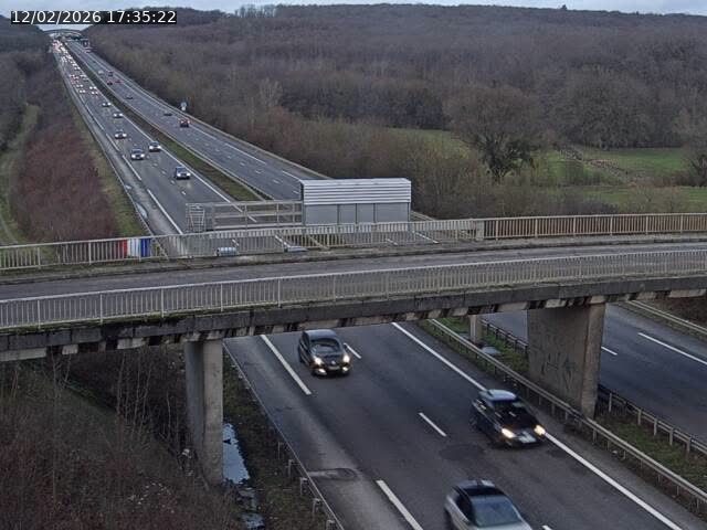 <h2>Caméra autoroute France - A31, Zoufftgen direction Luxembourg-ville, à la frontière entre la France et le Luxembourg</h2>