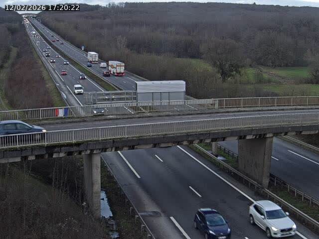<h2>Caméra autoroute France - A31, Zoufftgen direction Luxembourg-ville, à la frontière entre la France et le Luxembourg</h2>