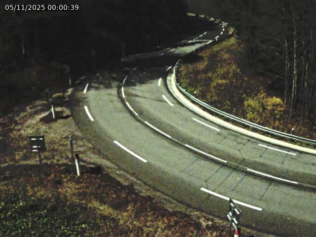 Webcam dans le Jura, sur la N5 dans la côte des Rousses à proximité de Morez