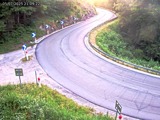 Webcam dans le Jura, sur la N5 dans la côte des Rousses à proximité de Morez