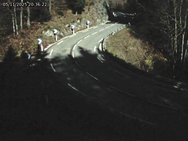 Webcam dans le Jura, sur la N5 dans la côte des Rousses à proximité de Morez