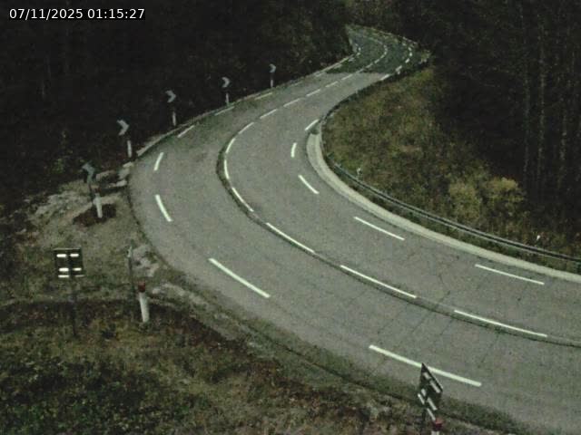Webcam dans le Jura, sur la N5 dans la côte des Rousses à proximité de Morez