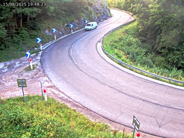 Webcam dans le Jura, sur la N5 dans la côte des Rousses à proximité de Morez