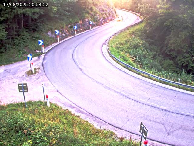 Webcam dans le Jura, sur la N5 dans la côte des Rousses à proximité de Morez