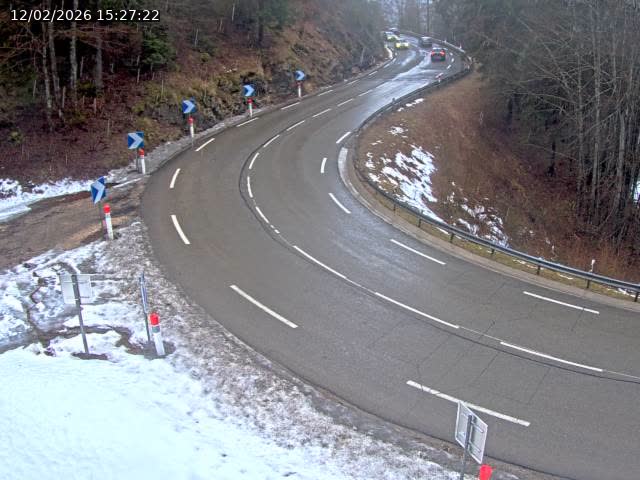 <h2>Webcam dans le Jura, sur la N5 dans la côte des Rousses à proximité de Morez</h2>